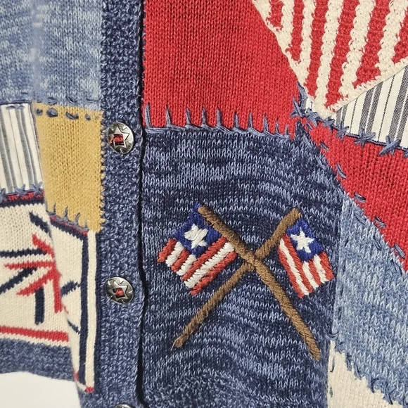 EUC Vintage Cambridge Country Store Americana USA Vest Patchwork Women's… - Picture 4 of 9